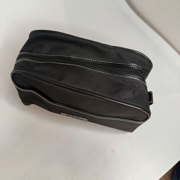 RL Ralph Lauren Black Travel Toiletry Cosmetic Bag 10" x 6" x 5" - Picture 3 of 16